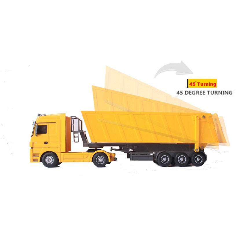 BIG RC Toy 2.4GHZ Dumper Tilting Cart Remote Control Tip Lorry Auto Lift Engineering Container Car Vehicle Toys