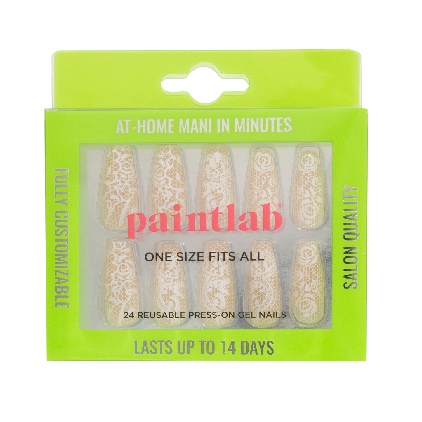 Beige Lace Press-on Nails