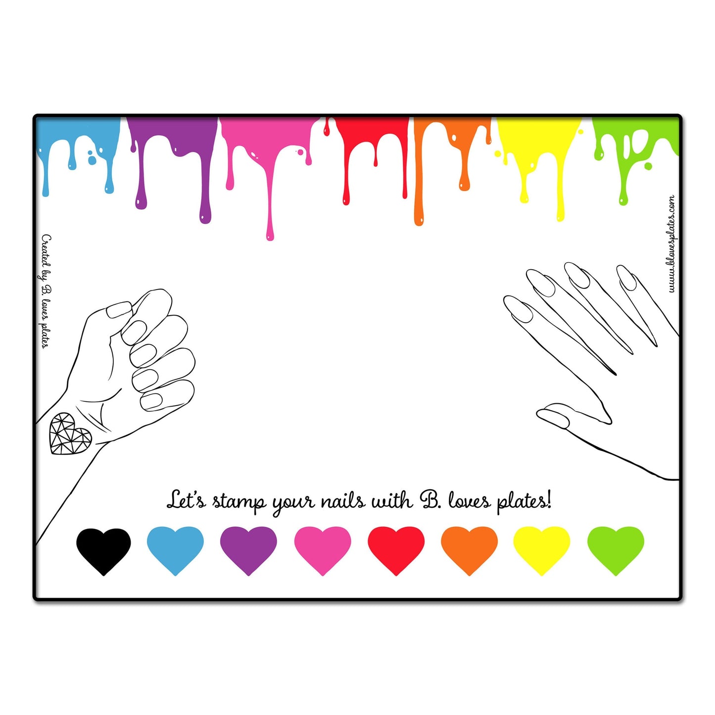 B Loves Plates - Rainbow Stamping Silicon Mat