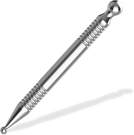 Acupuncture Pen, Facial Reflexology Tools Stainless Steel, Trigger Point Massager Tool, Deep Tissue Massage Tool- Manual Acupuncture Massage Pen for Full Body Meridian Pain Relief