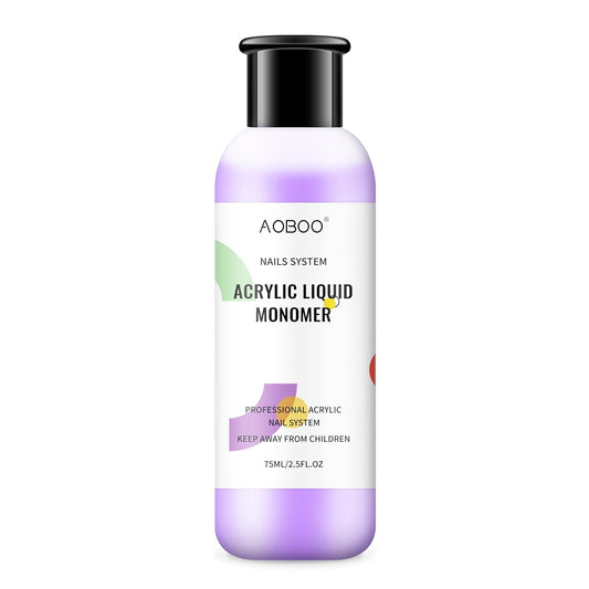 Acrylic Liquid Monomer Acrylic Nail Liquid, 75ml/2.5fl.oz Nail Monomer Liquid Nail Extension Professional Monomer for Acrylic Powder Acrylic Nail Art for DIY