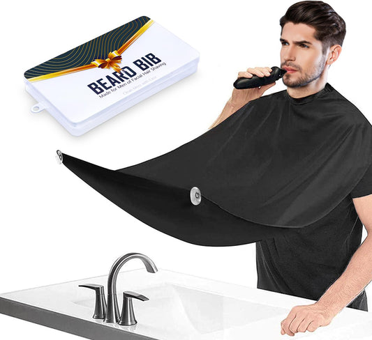 Beard Bib Beard Apron, Beard Gather，Shaving and Trimming, Non-Stick Grooming Cloth with 2 Suction Cups, Best Gifts for Men,Valentine's Day Gift