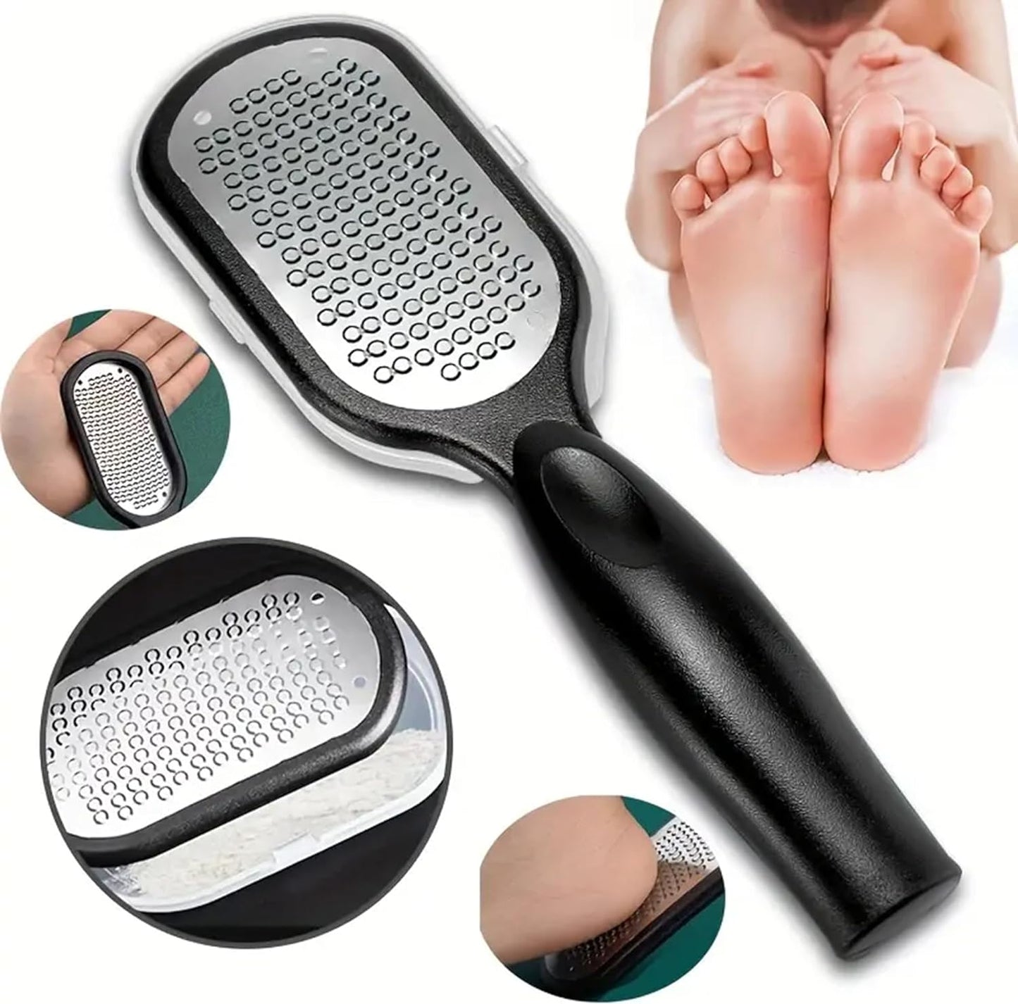 1 x Mino BEAUTY Professional Stainless Steel Foot File Callus Remover Scraper Pedicure Tools Dead Skin Remove for Heels Feet Hand Care Product Home and Spa Salon