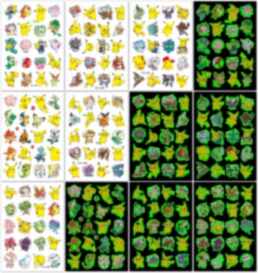 6 Sheets glow in the dark Temporary Tattoo Fake Tattoo for Kids Stickers Party Favors for Teen Boys and Girls Birthday Party Supplies School Rewards Gifts