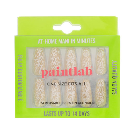 Beige Lace Press-on Nails