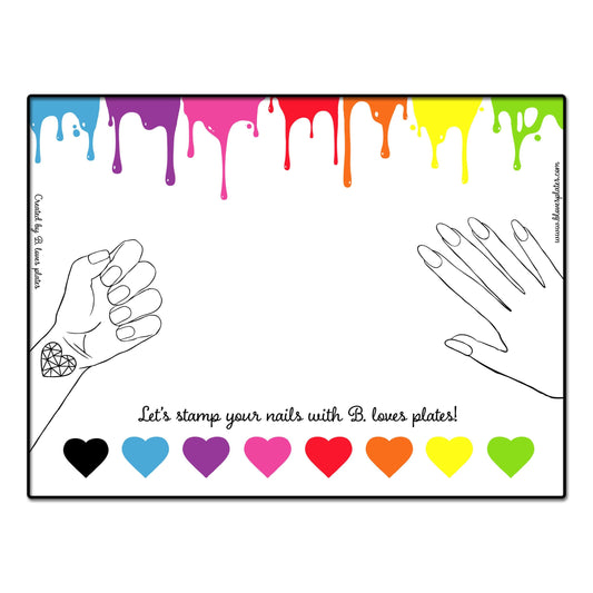 B Loves Plates - Rainbow Stamping Silicon Mat